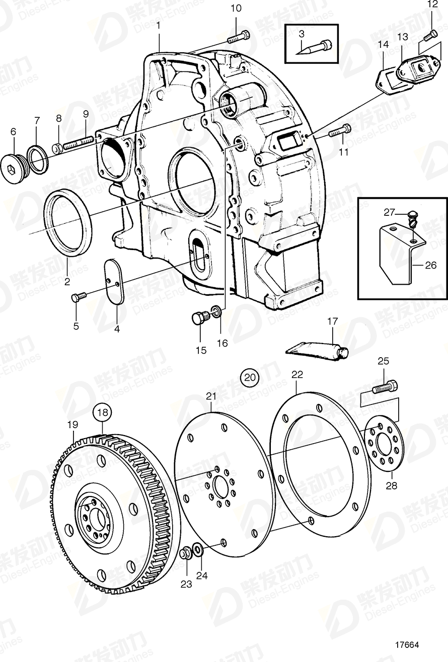 volvo penta Plate 3829353 Drawing volvo penta Plate 3829353 Drawing